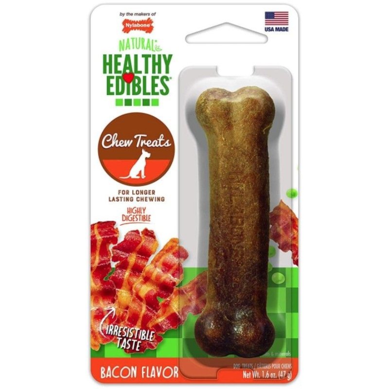 Nylabone Healthy Edibles Wholesome Dog Chews - Bacon Flavor - Regular (1 Pack) Nylabone Healthy Edibles Wholesome Dog Chews - Bacon Flavor - Regular (1 Pack)