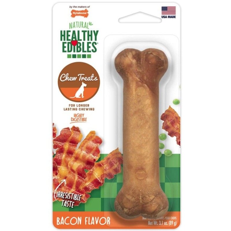 Nylabone Healthy Edibles Wholesome Dog Chews - Bacon Flavor - Wolf (1 Pack) Nylabone Healthy Edibles Wholesome Dog Chews - Bacon Flavor - Wolf (1 Pack)