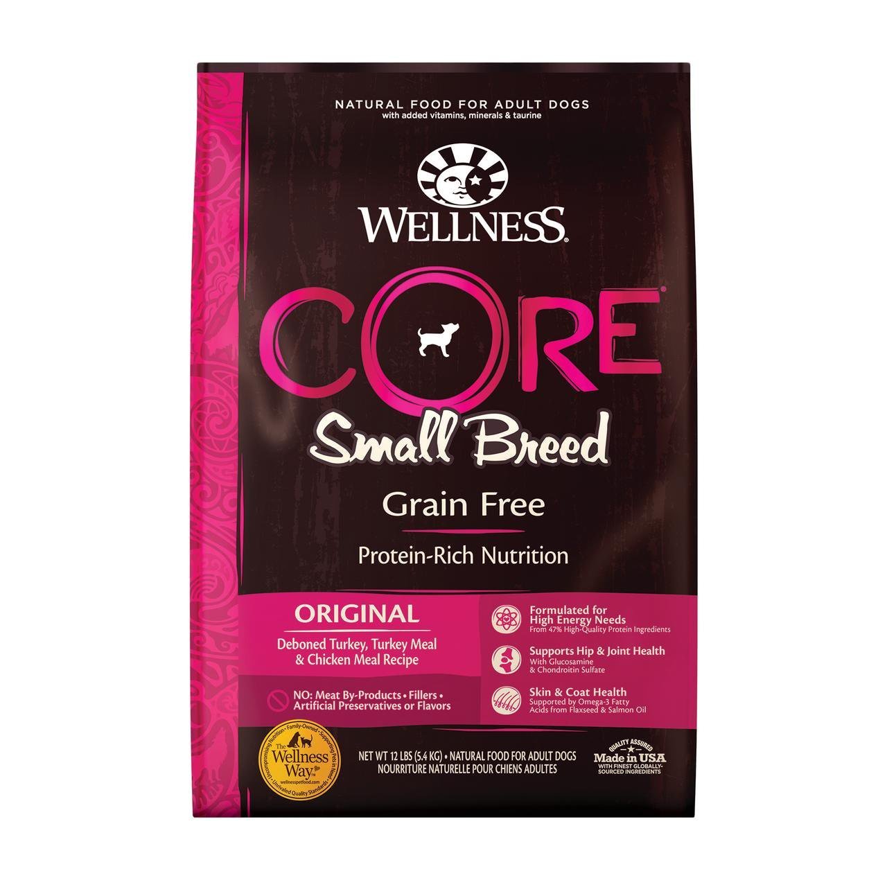 Wellness CORE Natural Grain Free Dry Dog Food; Small Breed; 12-Pound Bag Wellness CORE Natural Grain Free Dry Dog Food; Small Breed; 12-Pound Bag
